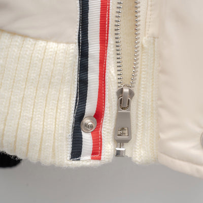 Damen modische Steppjacke mit Strickärmel und hohem Kragen Heidi-Mode