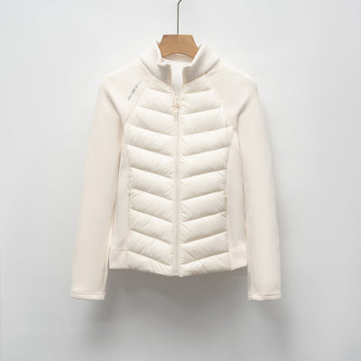 Damen gesteppte Sportjacke mit hohem Kragen und funktionalen Reißverschlusstaschen Heidi-Mode