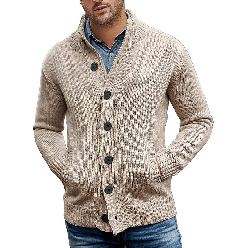 Herren Strickjacke mit modernem Design und praktischen Taschen Heidi-Mode