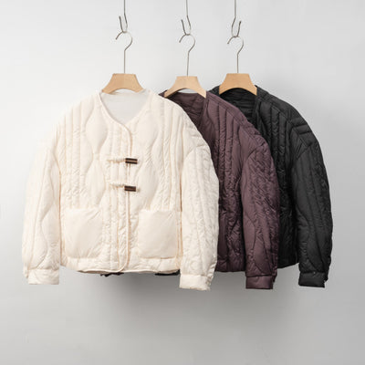 Damen Steppjacke mit praktischem Knopfverschluss und gemütlichen Taschen Heidi-Mode