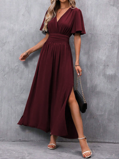 Damen Maxi Wickelkleid Mit Boho Design Und Sommerstil