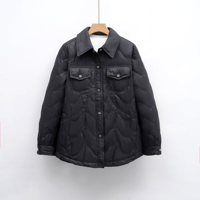 Damen gesteppte Outdoor-Jacke mit Taschen und bequemer Passform Heidi-Mode