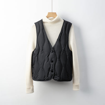 Damen gesteppte Weste mit praktischen Taschen und modernem Schnitt Heidi-Mode