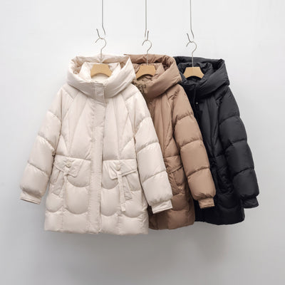 Damen bequeme Steppjacke mit Kapuze Heidi-Mode