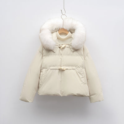 Damen modische Winterjacke mit Kunstfellkragen Heidi-Mode