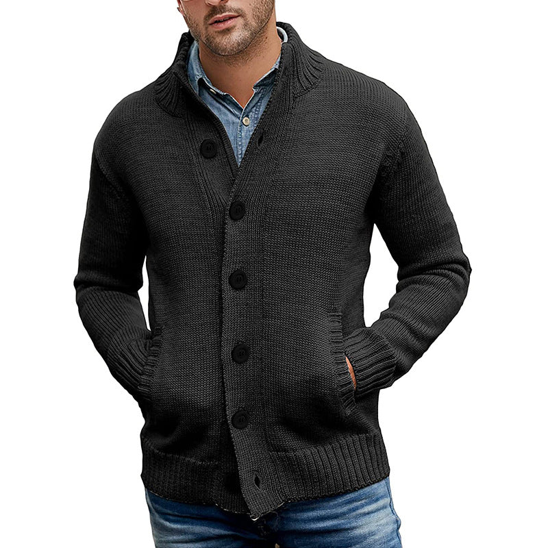 Herren Strickjacke mit modernem Design und praktischen Taschen Heidi-Mode