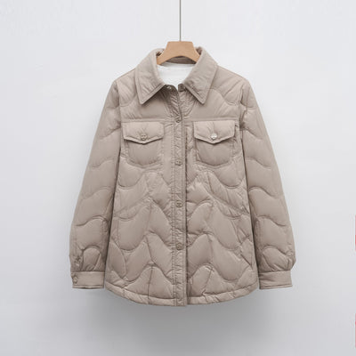 Damen gesteppte Outdoor-Jacke mit Taschen und bequemer Passform Heidi-Mode