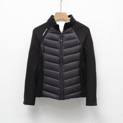 Damen gesteppte Sportjacke mit hohem Kragen und funktionalen Reißverschlusstaschen Heidi-Mode