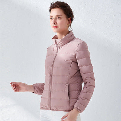 Damen Isolierte Steppjacke mit hohem Kragen und elastischen Bündchen Heidi-Mode