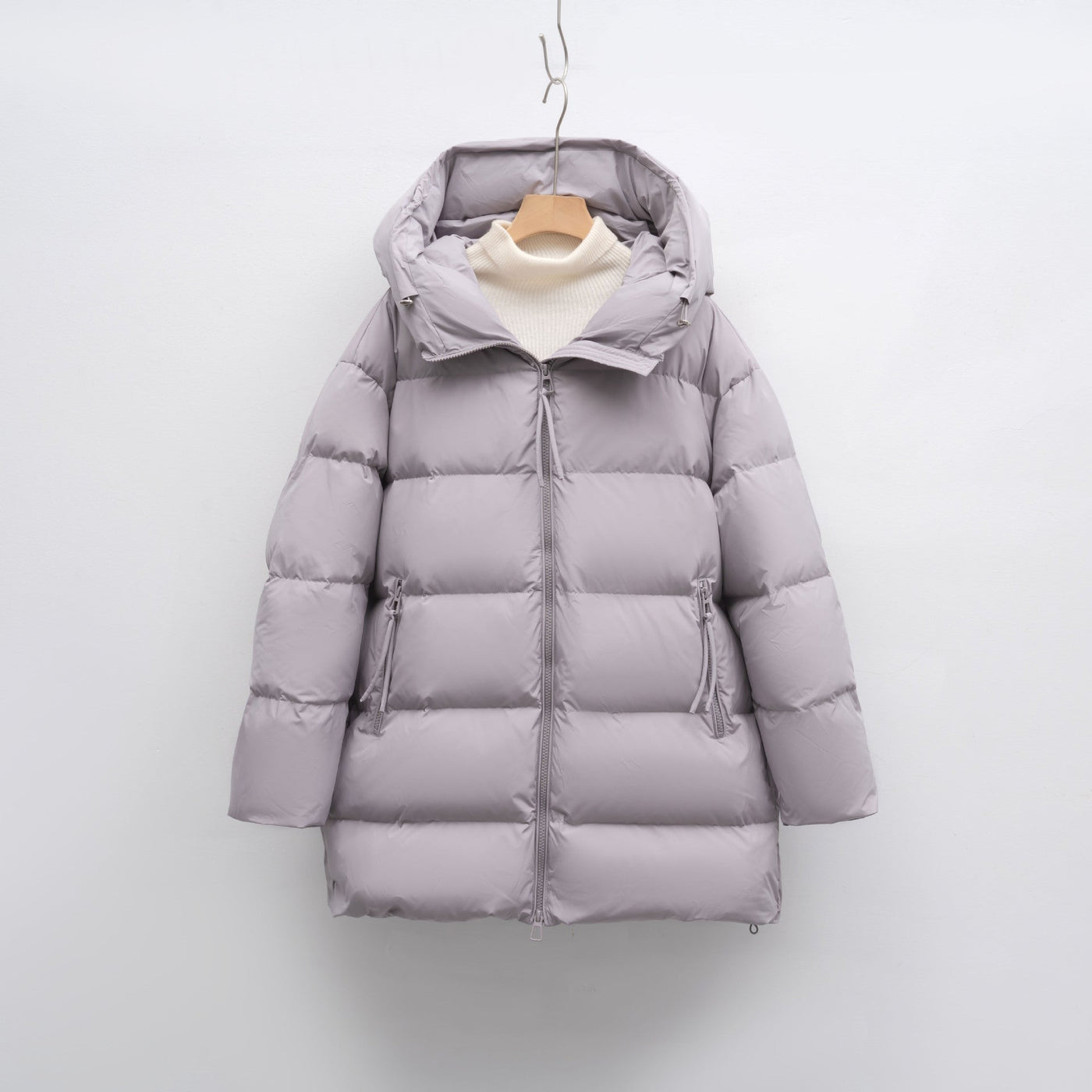 Damen modische Winterjacke im Oversized-Stil mit Kapuze Heidi-Mode