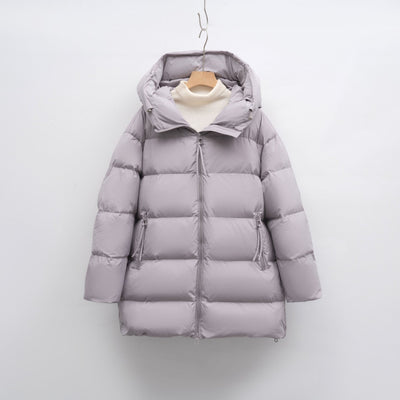 Damen modische Winterjacke im Oversized-Stil mit Kapuze Heidi-Mode