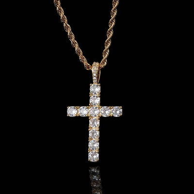 Faith™ | Gold Moissanite Kreuzanhänger