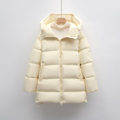 Damen modische Winterjacke im Oversized-Stil mit Kapuze Heidi-Mode