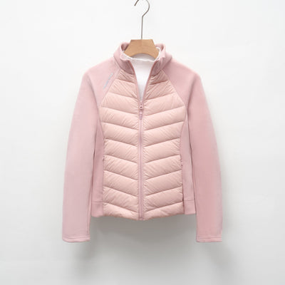 Damen gesteppte Sportjacke mit hohem Kragen und funktionalen Reißverschlusstaschen Heidi-Mode