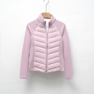 Damen gesteppte Sportjacke mit hohem Kragen und funktionalen Reißverschlusstaschen Heidi-Mode