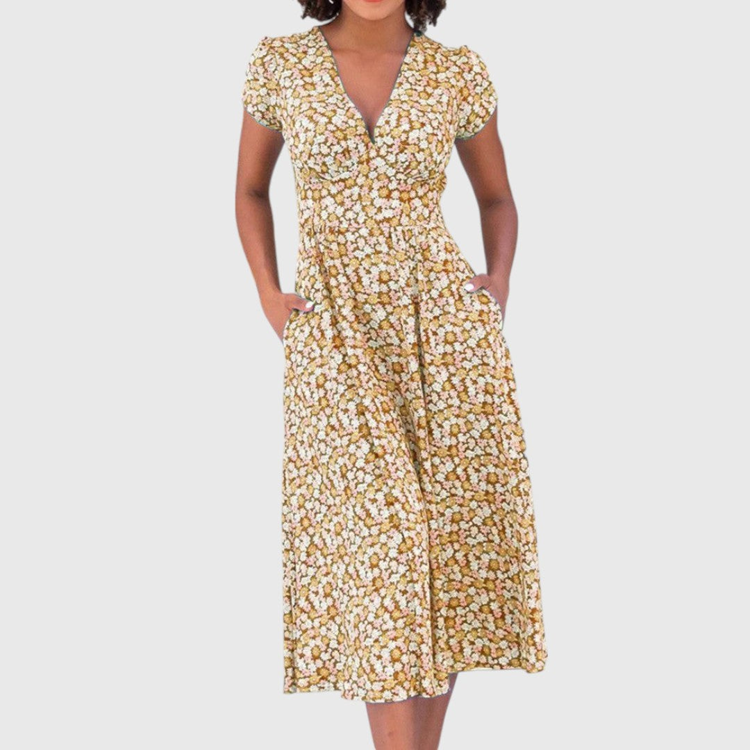 Noemi | Kleid mit Blumendetail