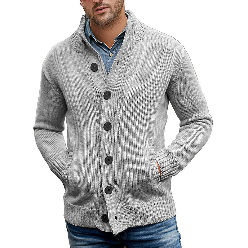 Herren Strickjacke mit modernem Design und praktischen Taschen Heidi-Mode