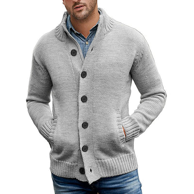 Herren Strickjacke mit modernem Design und praktischen Taschen Heidi-Mode