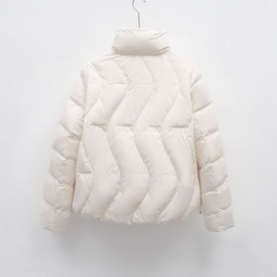 Damen gesteppte Winterjacke mit hochschließendem Kragen Heidi-Mode