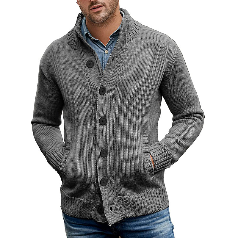 Herren Strickjacke mit modernem Design und praktischen Taschen Heidi-Mode