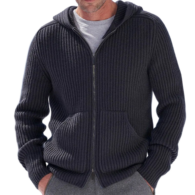 Herren Strickjacke mit Kapuze Heidi-Mode