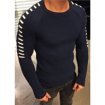 Herren Strickpullover mit innovativem Design und strukturierten Ärmeln Heidi-Mode