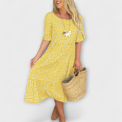 Blythea – Lässiges, gestuftes Midi-Kleid