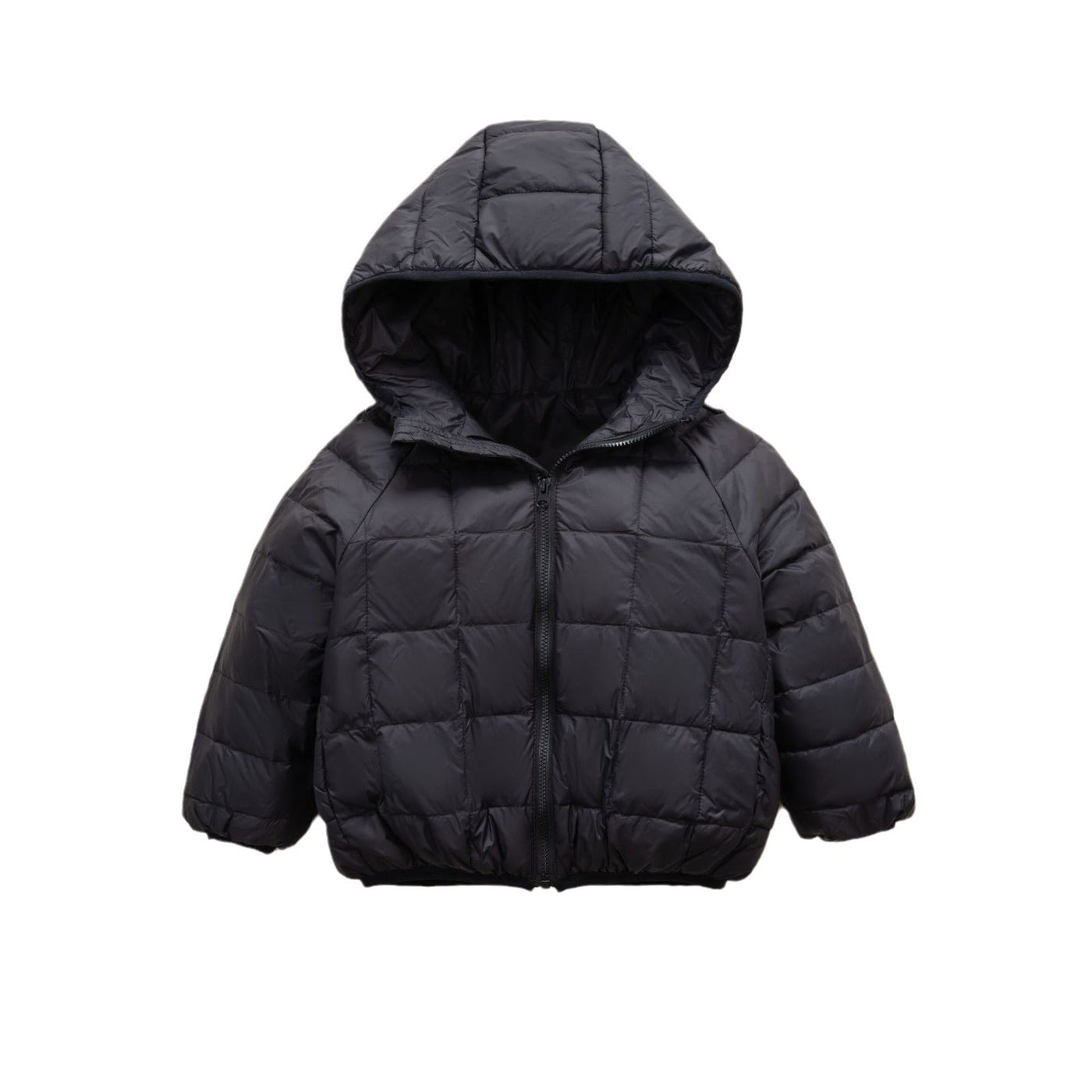 Damen warme Daunenjacke mit Kapuze und quer gestepptem Design Heidi-Mode