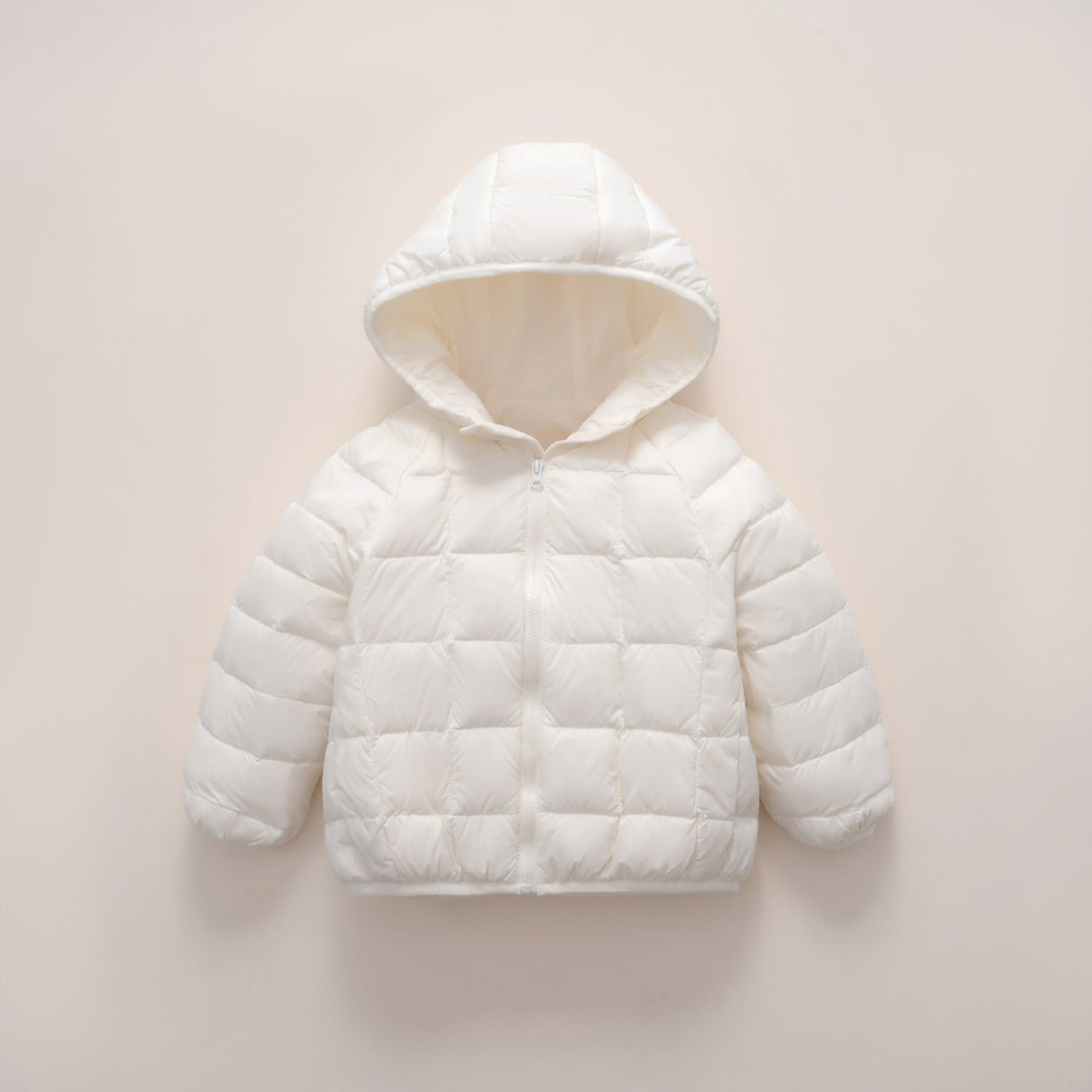 Damen warme Daunenjacke mit Kapuze und quer gestepptem Design Heidi-Mode