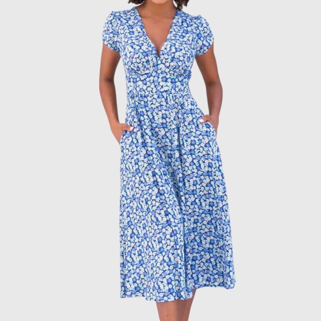 Noemi | Kleid mit Blumendetail