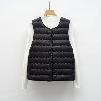 Damen leichte gestepptes Weste mit elastischen Einsätzen Heidi-Mode