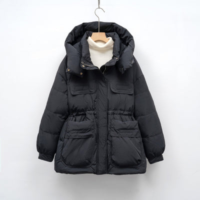 Damen gesteppte Winterjacke mit voluminösem Schnitt und praktischen Taschen Heidi-Mode