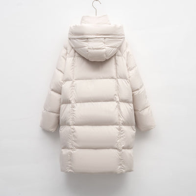 Damen isolierte Winterjacke mit großem Kapuzenkragen und funktionalen Taschen Heidi-Mode