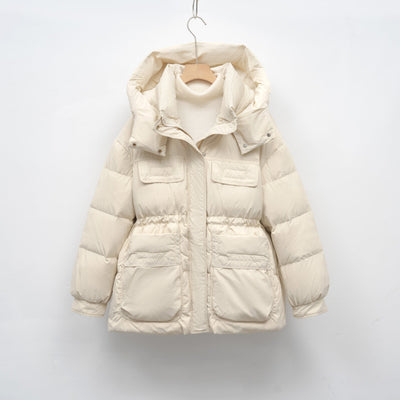 Damen gesteppte Winterjacke mit voluminösem Schnitt und praktischen Taschen Heidi-Mode