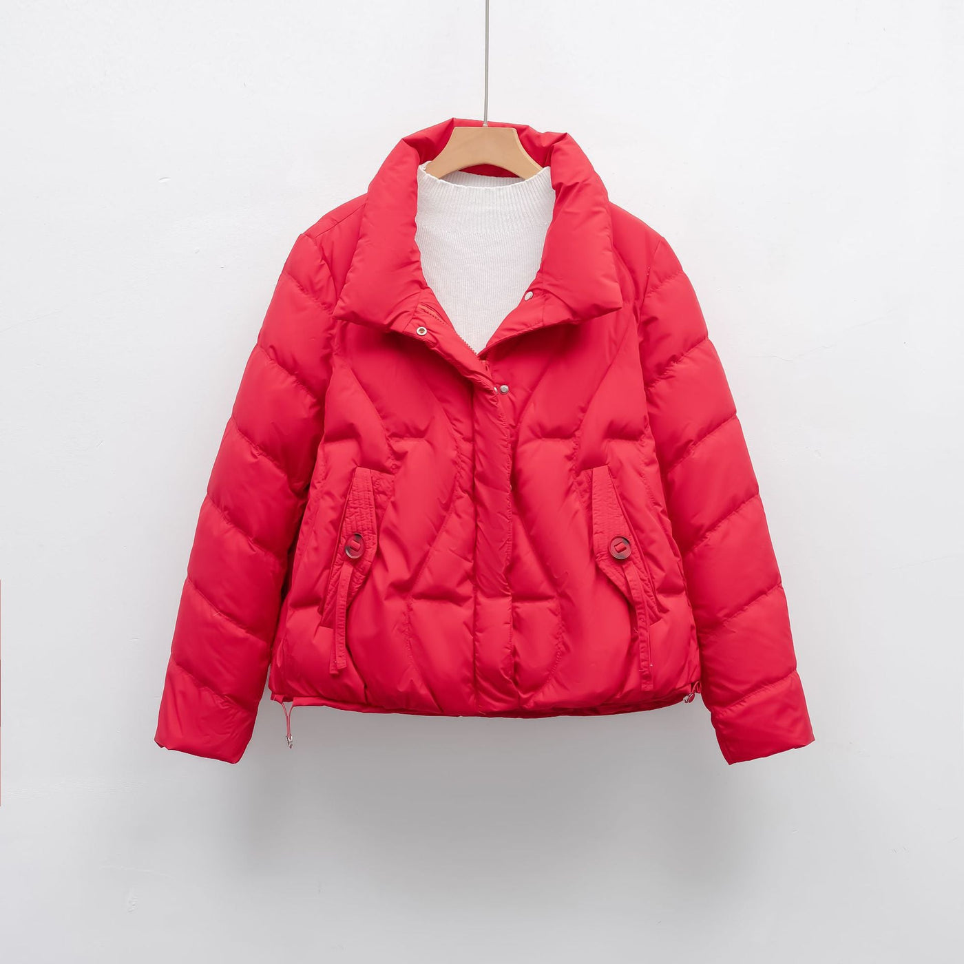 Damen gesteppte Winterjacke mit hochschließendem Kragen Heidi-Mode