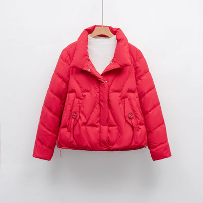 Damen gesteppte Winterjacke mit hochschließendem Kragen Heidi-Mode