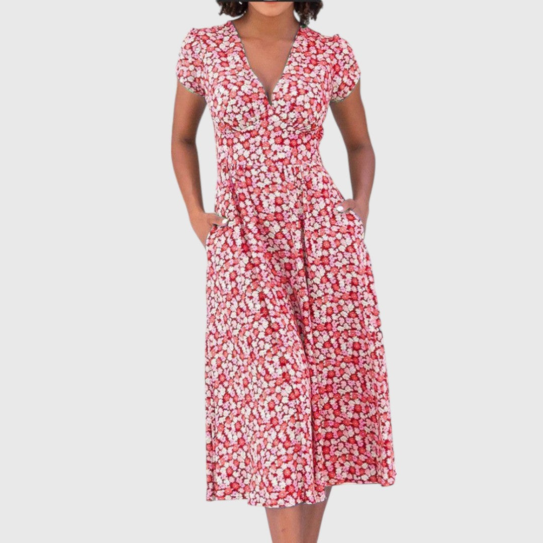 Noemi | Kleid mit Blumendetail