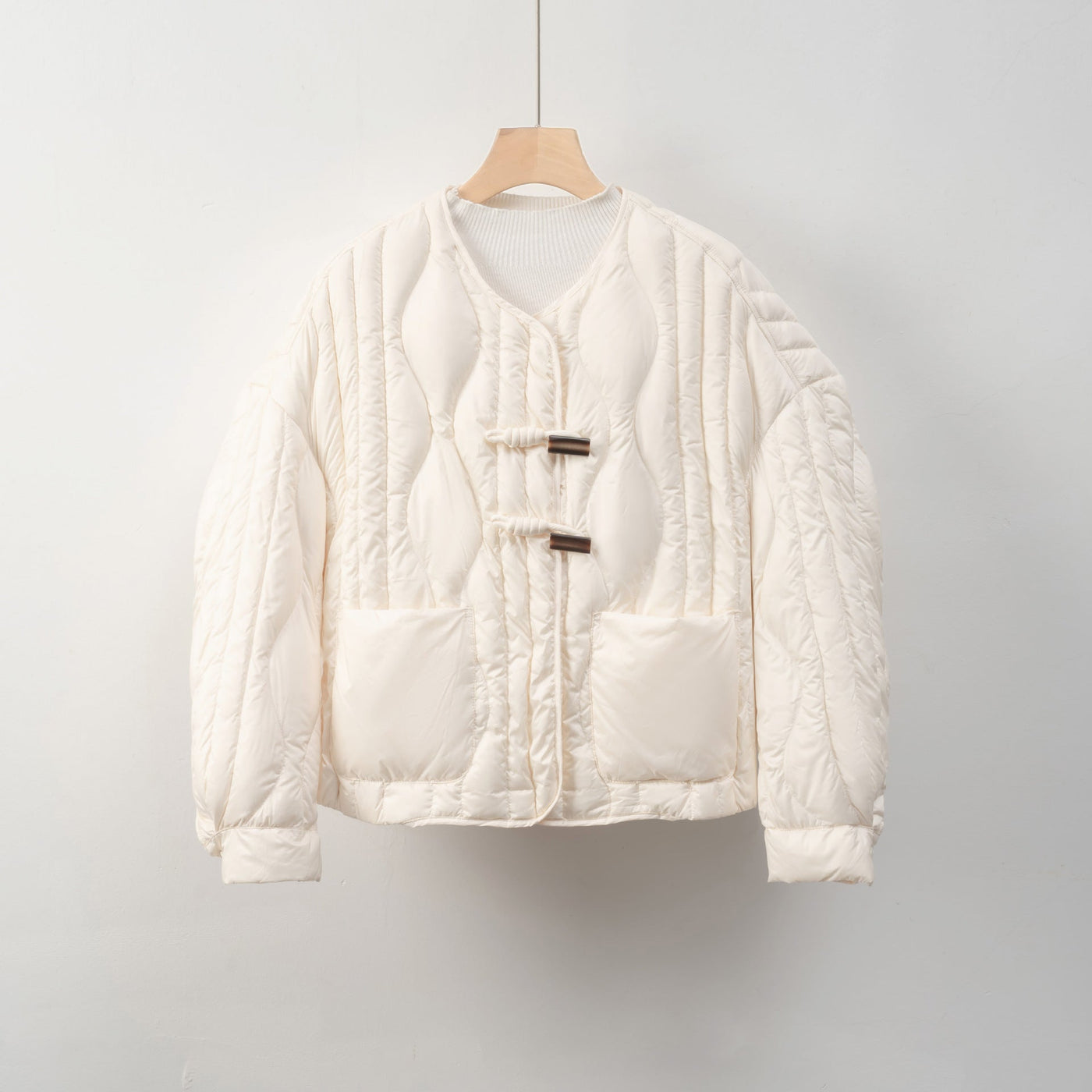 Damen Steppjacke mit praktischem Knopfverschluss und gemütlichen Taschen Heidi-Mode