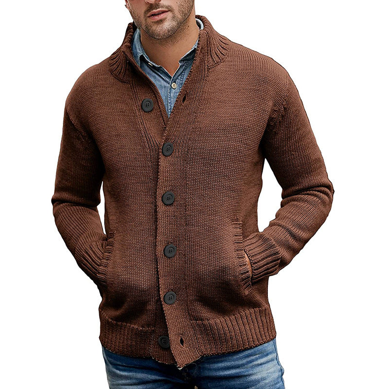 Herren Strickjacke mit modernem Design und praktischen Taschen Heidi-Mode