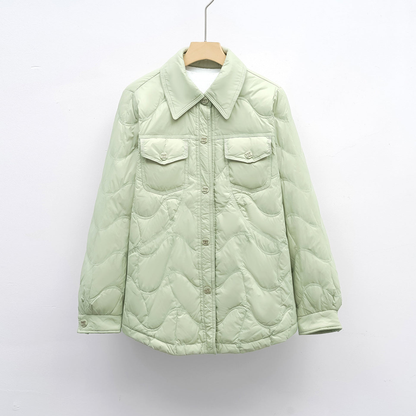 Damen gesteppte Outdoor-Jacke mit Taschen und bequemer Passform Heidi-Mode