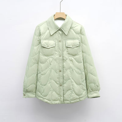 Damen gesteppte Outdoor-Jacke mit Taschen und bequemer Passform Heidi-Mode