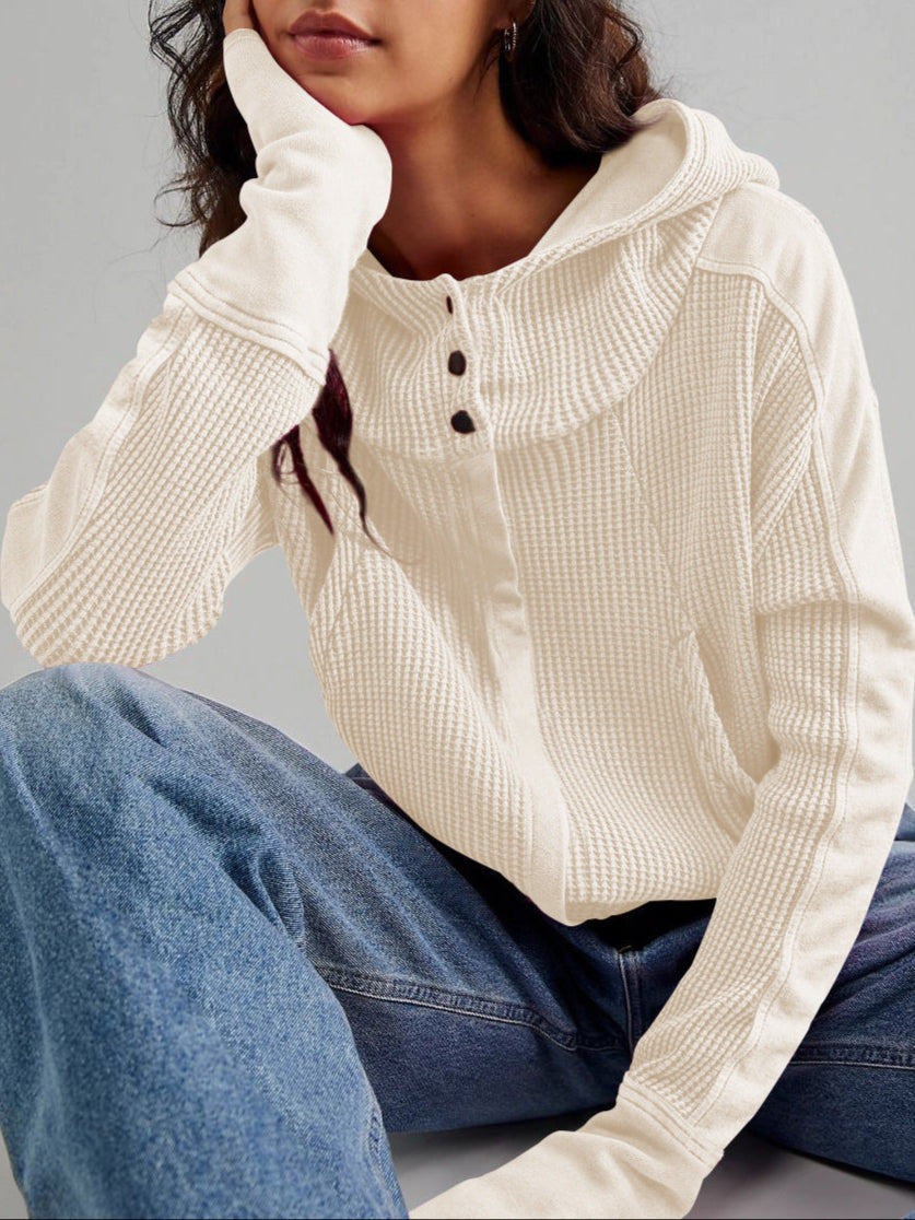 Damen Kapuzenjacke Mit Strukturmuster