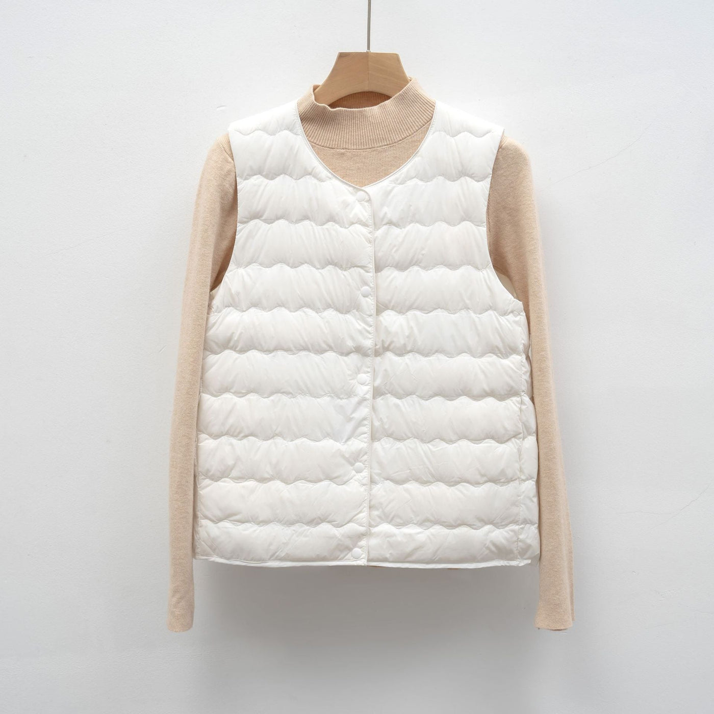 Damen leichte gestepptes Weste mit elastischen Einsätzen Heidi-Mode