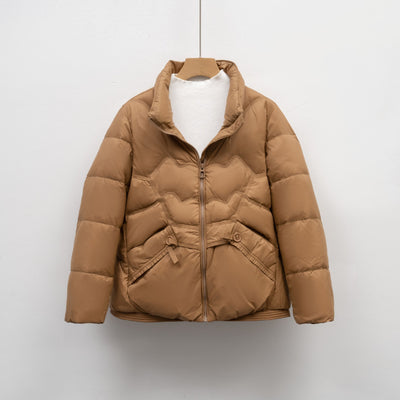 Damen Steppjacke mit dekorativen Knopfdetails und hohem Kragen Heidi-Mode