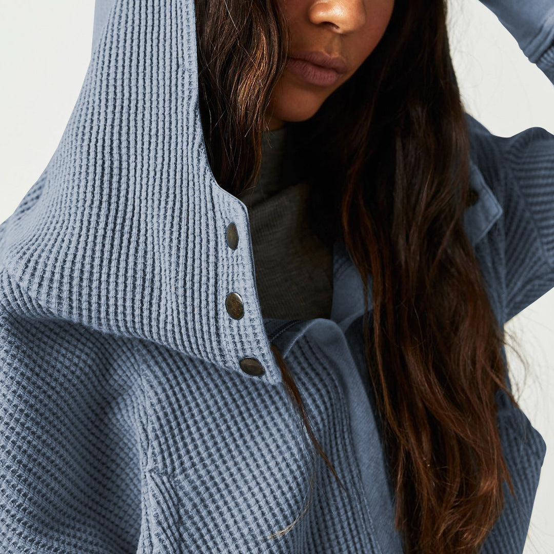 Damen Kapuzenjacke Mit Strukturmuster