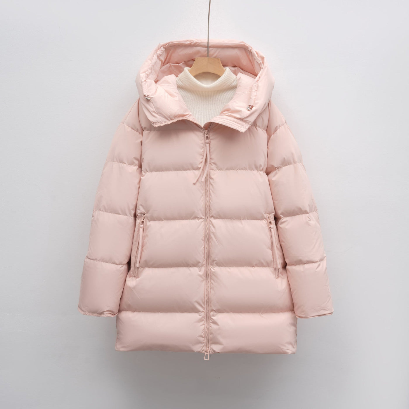 Damen modische Winterjacke im Oversized-Stil mit Kapuze Heidi-Mode