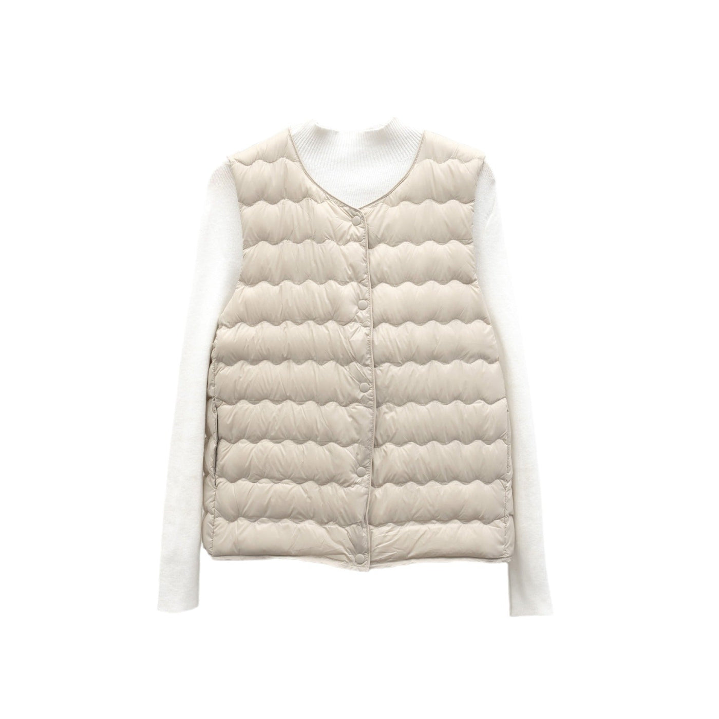 Damen leichte gestepptes Weste mit elastischen Einsätzen Heidi-Mode