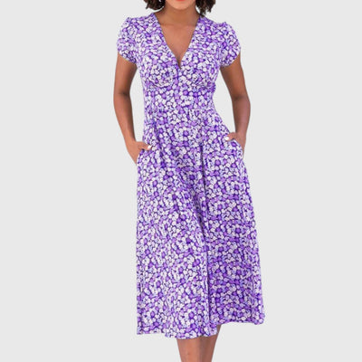 Noemi | Kleid mit Blumendetail