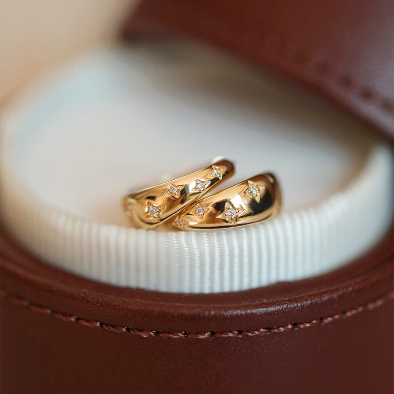 Luxuriöse Gold- und Silberohrringe