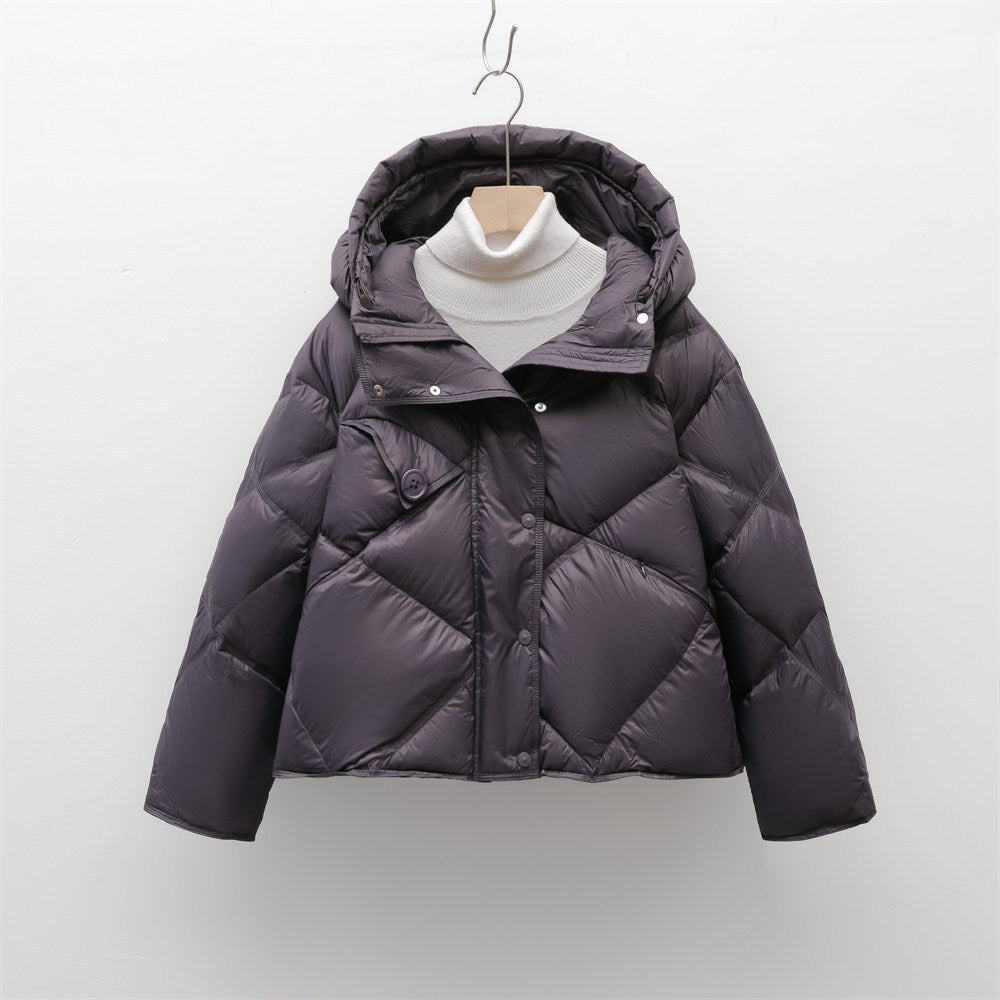 Damen Steppjacke mit abnehmbarer Kapuze Heidi-Mode